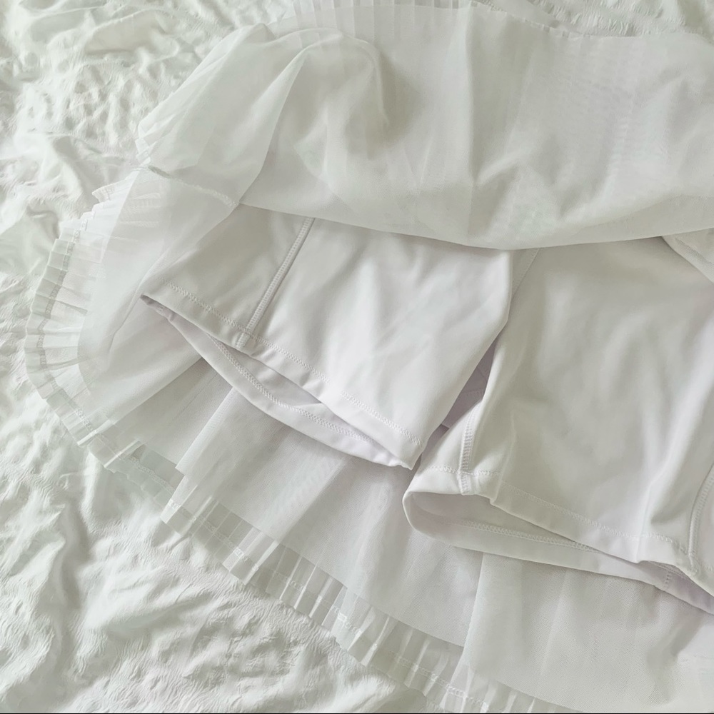 New Ibkul White Tennis Skirt Skort UPF 50 - Picture 6 of 8